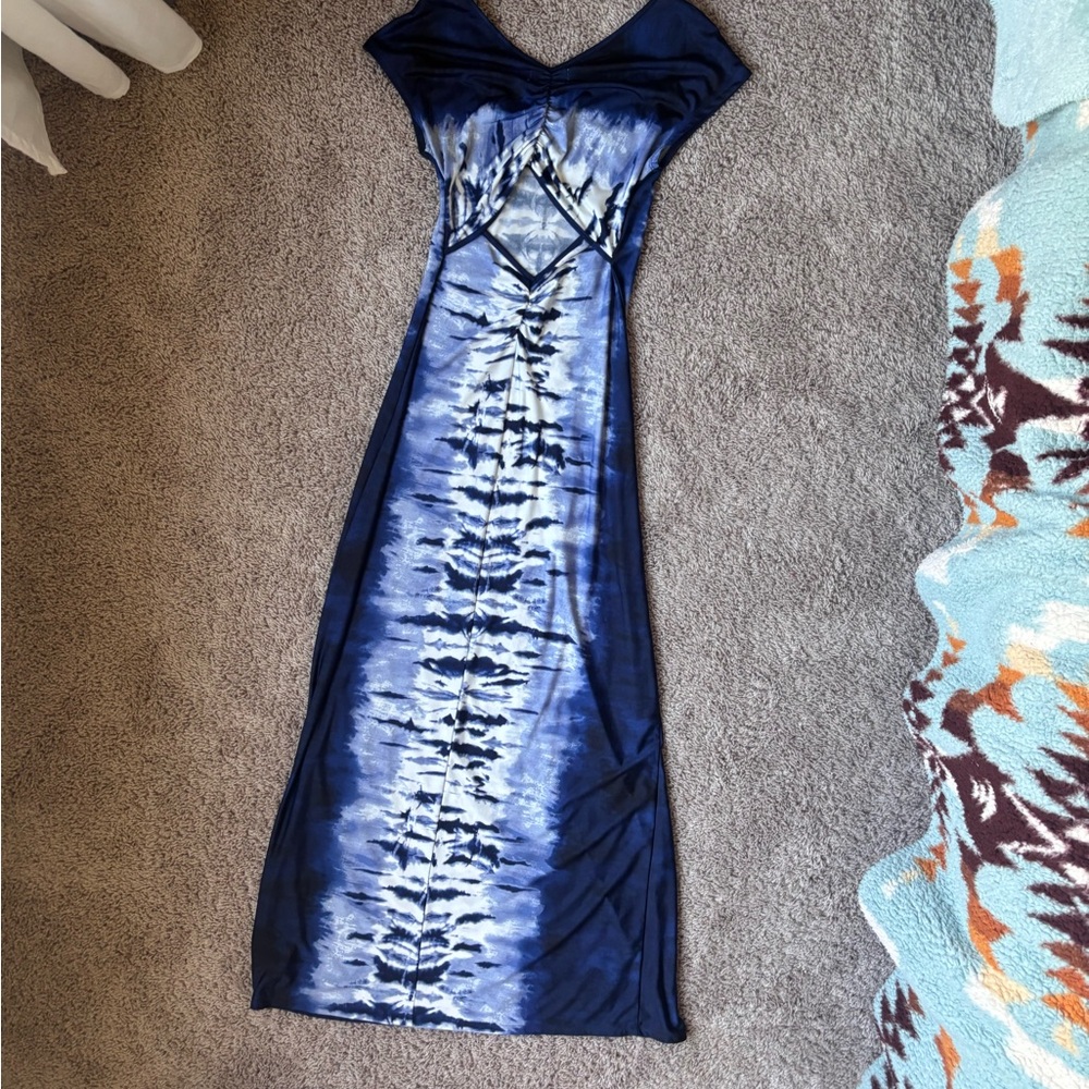 Bailey Blue Navy Tie-Dye Maxi Dress - Picture 2 of 3